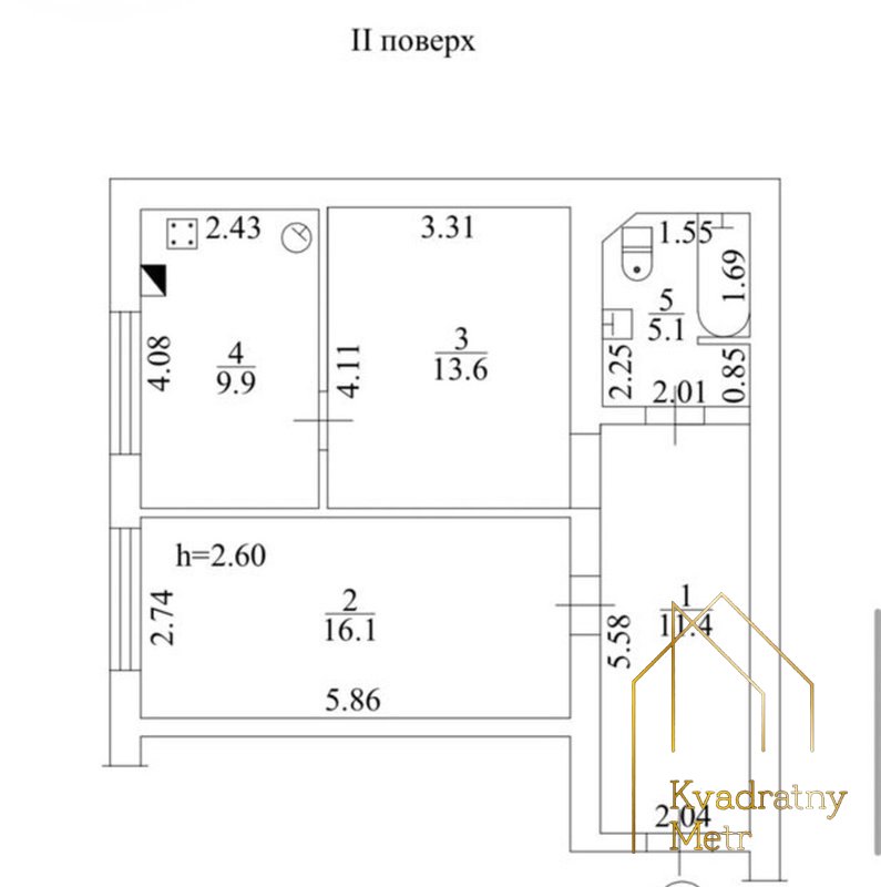 Простора 2-кімн. квартира 56 кв.м. з АГВ — zdjęcie 10