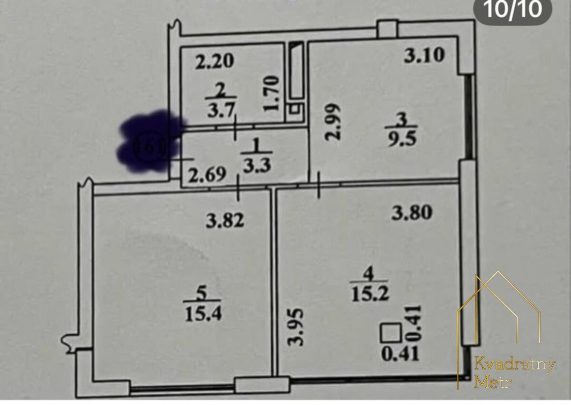 Адмиральский проспект! 2-комн 46м² с евроремонтом — photo 21
