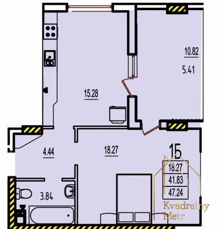 ТОП цена! Лиманка! 1-комн.кв. в ЖК «Розенталь» — 52 кв.м. — фото 2