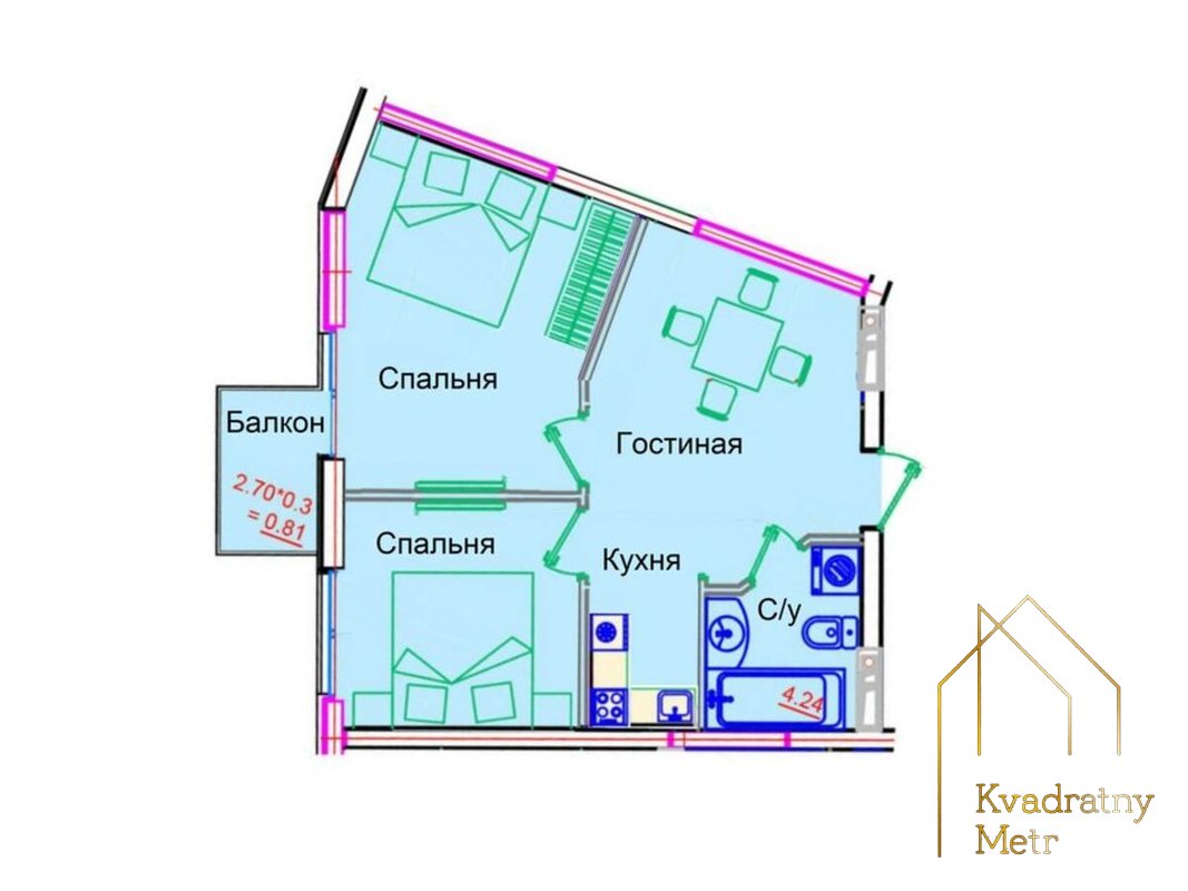 Продам 1 ком. просторную квартиру в ЖК ITOWN! — фото 4